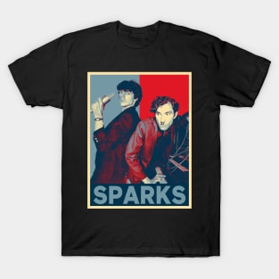 Retro Love Rock Sparks Fan Art Design T-Shirt